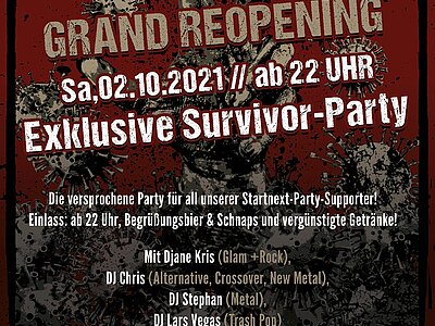 Image: die "WE WILL SURVIVE PARTY"